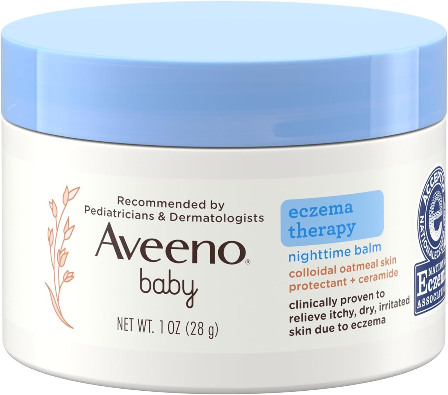 Aveeno Baby Eczema Therapy Nighttime Balm with Colloidal Oatmeal - Travel Size / 28 grams