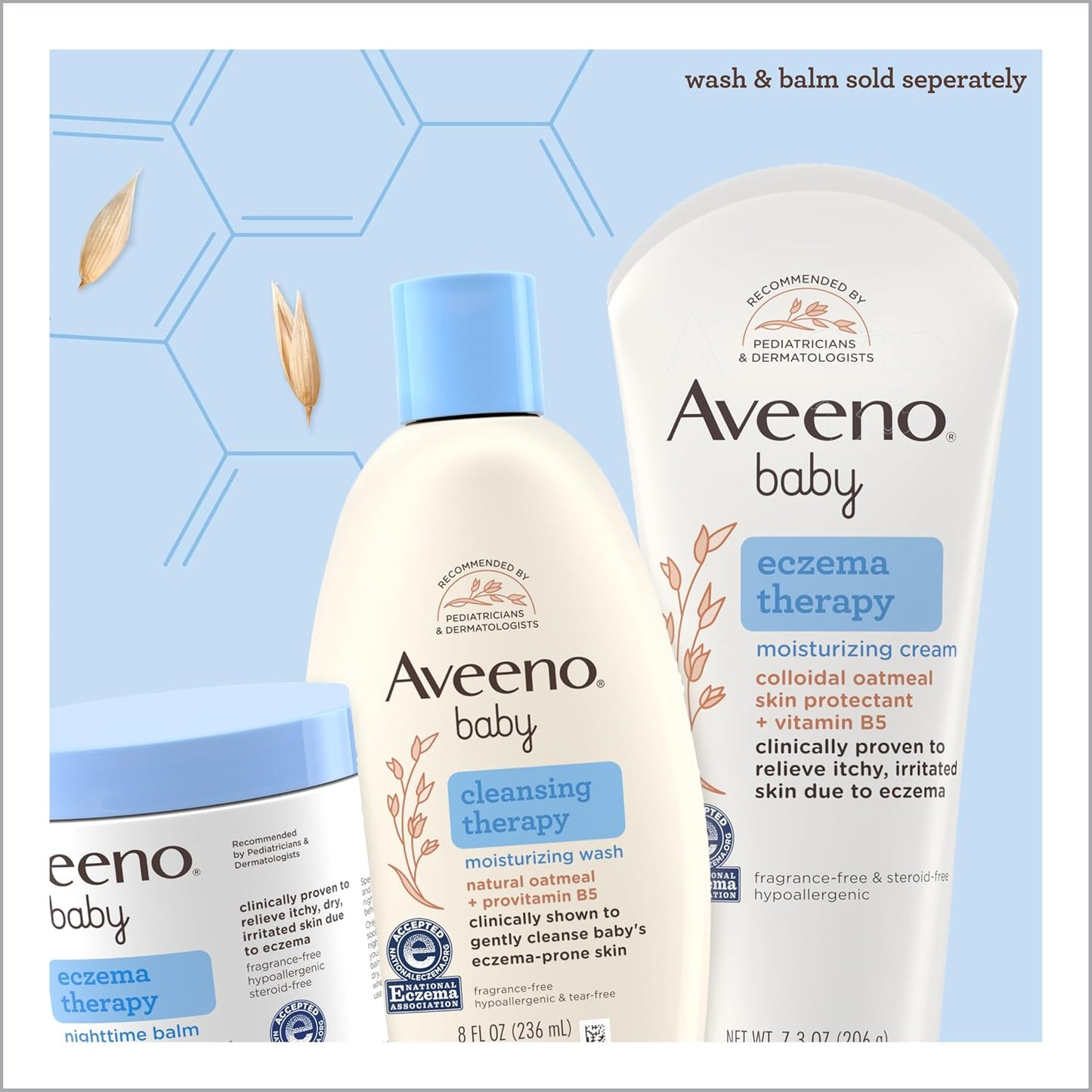 Aveeno Baby Eczema Therapy Nighttime Balm with Colloidal Oatmeal - Travel Size / 28 grams