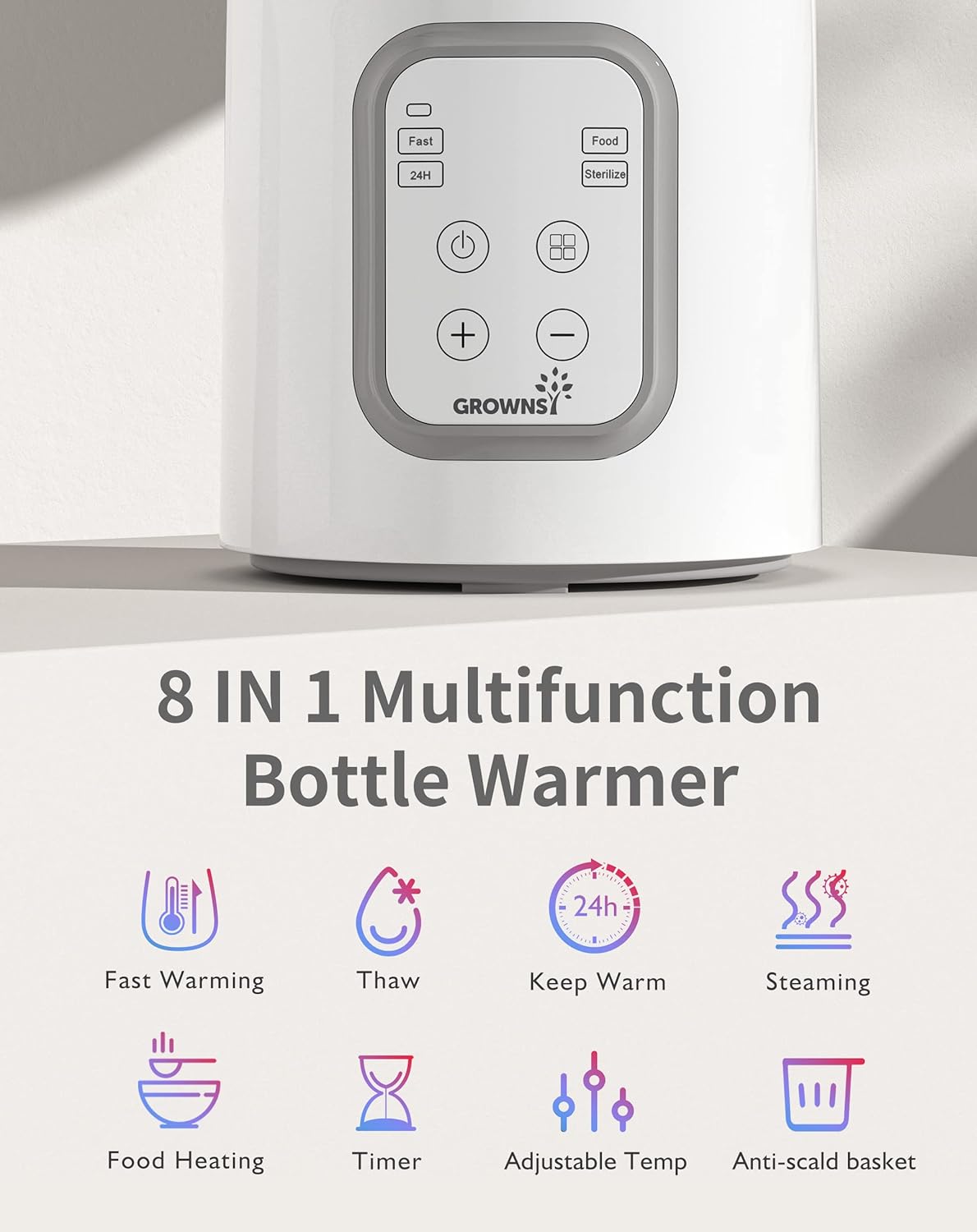 GROWNSY 8 in 1 Baby Bottle Warmer