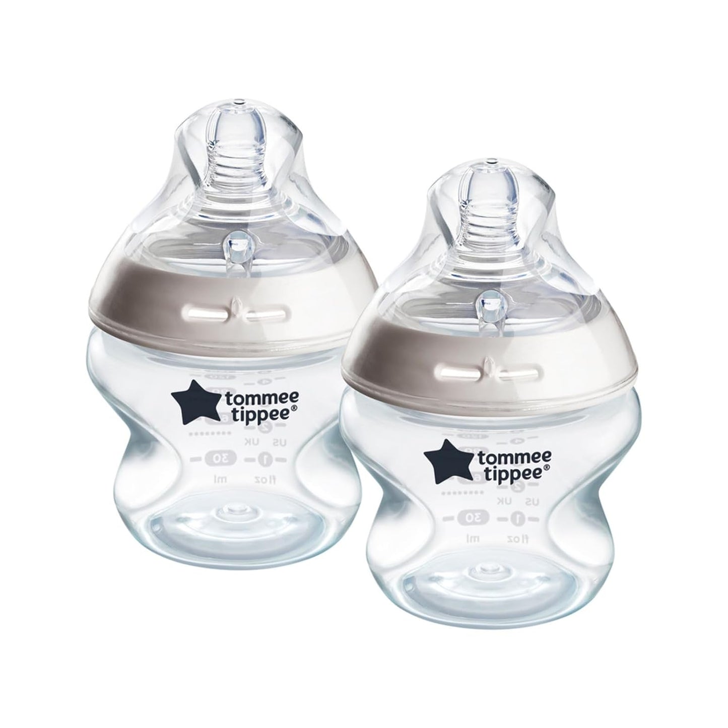 Tommee Tippee Closer to Nature Baby Bottles 60ml (Pack of 2)