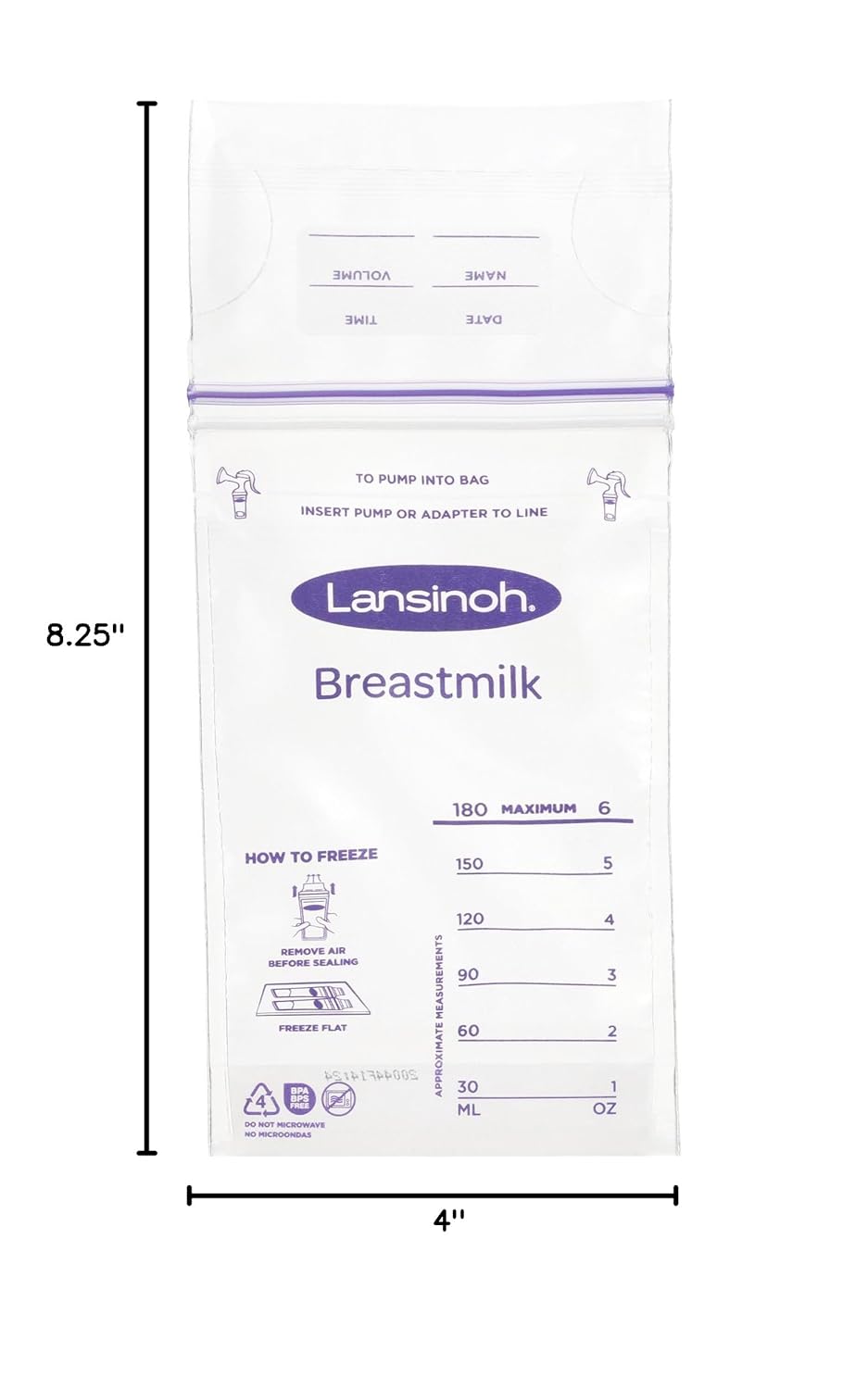 Lansinoh Breastmilk Storage Bags - 100 pcs, 175ml