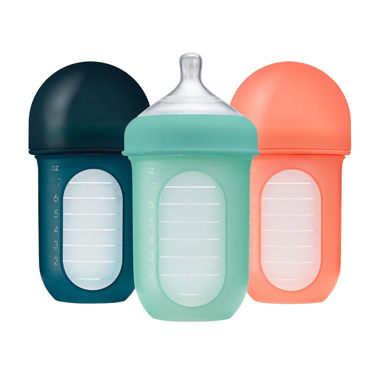 Boon Nursh Reusable Silicone Baby Bottles (236ml, pack of 3)