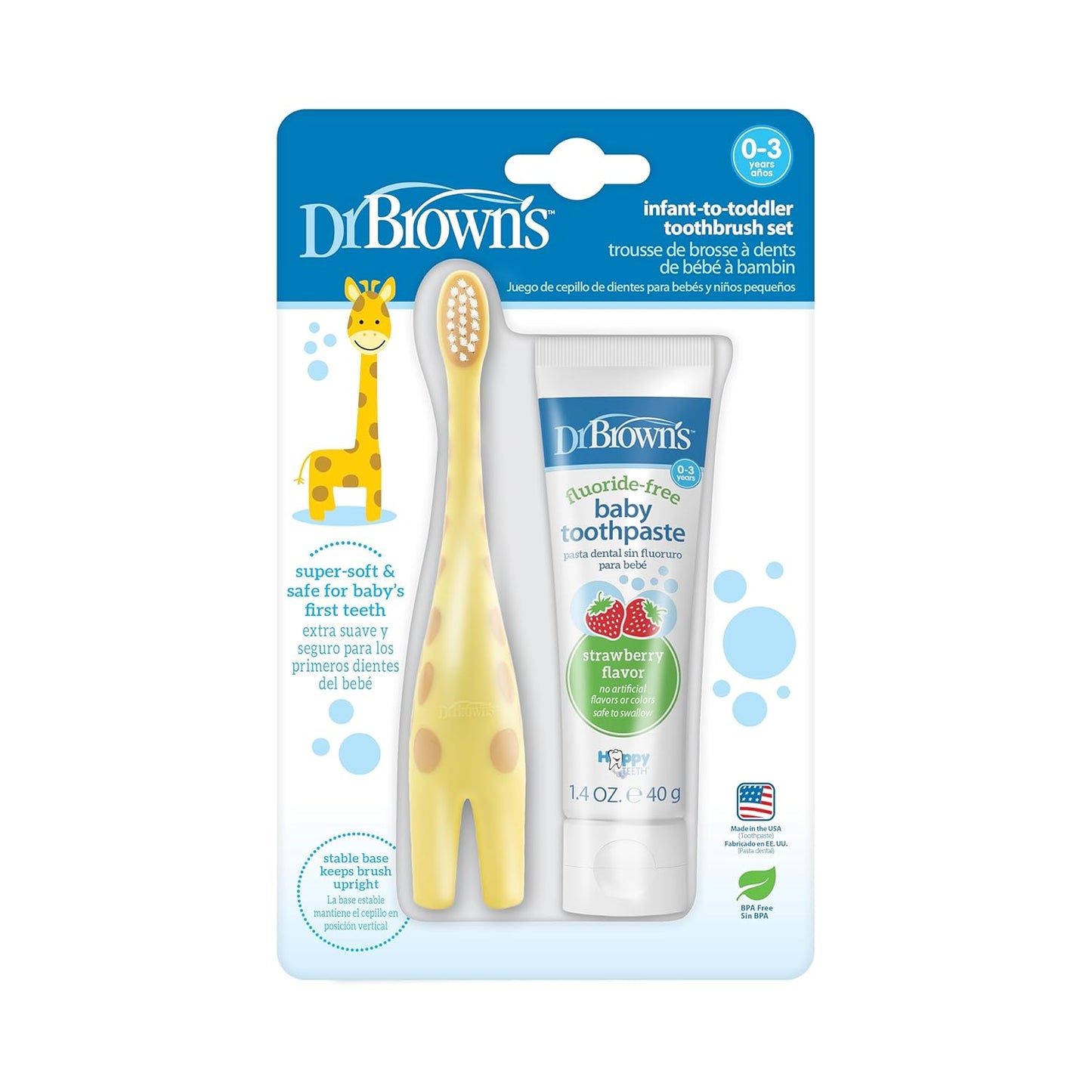 Dr. Brown's Training Toothbrush and Toothpaste Set